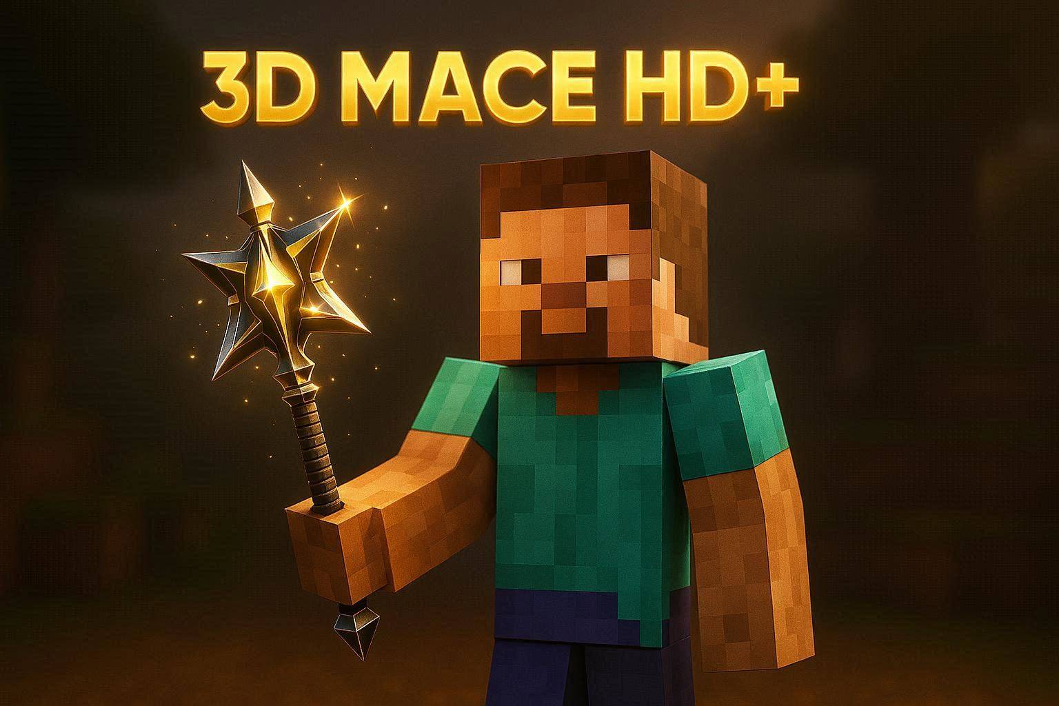 3D Mace HD+ Texture Pack (26.x, 1.21) – MCPE/Bedrock