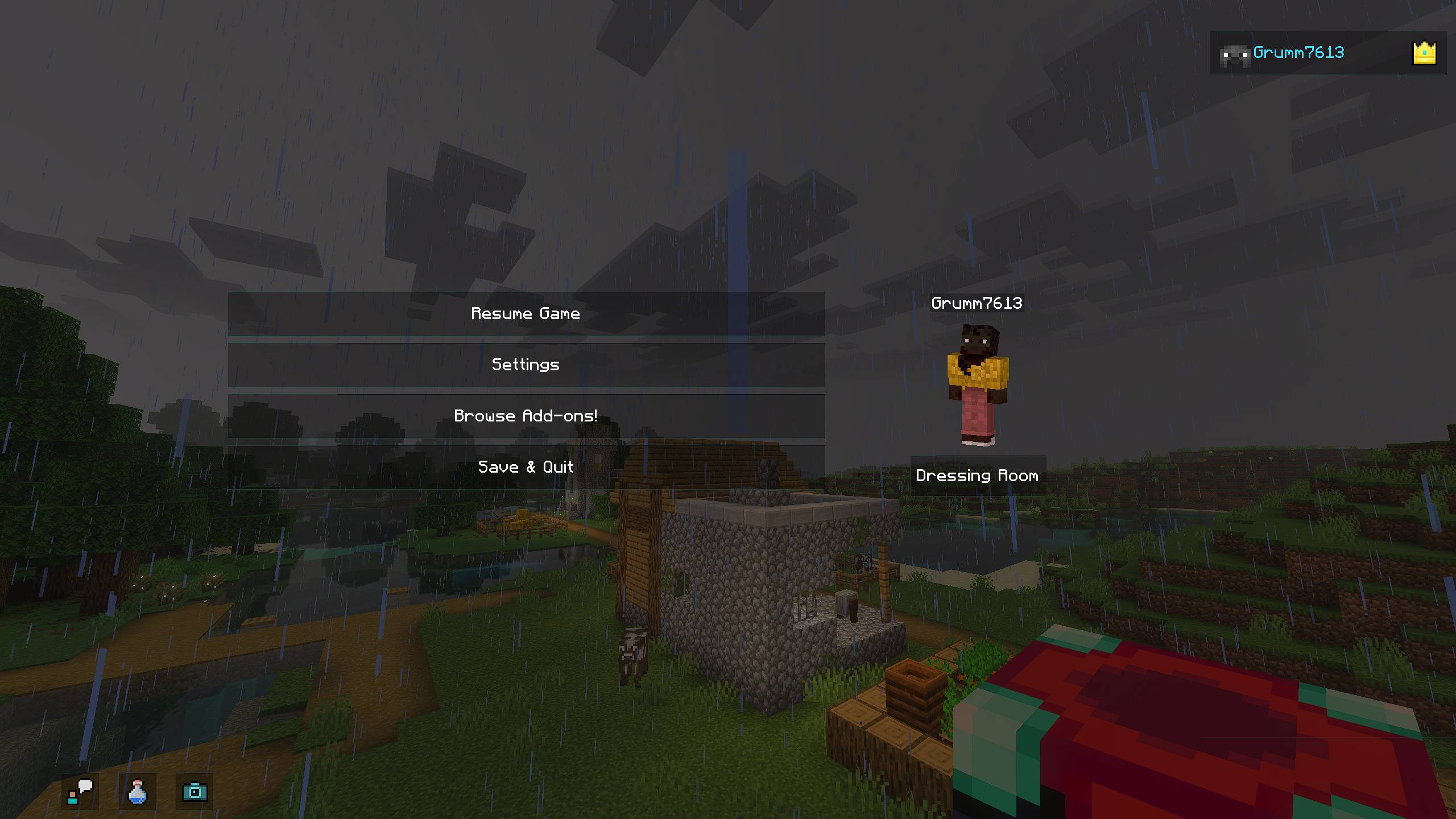 Clean Dark UI Texture Pack (1.21, 1.20) – MCPE/Bedrock — screenshot 1