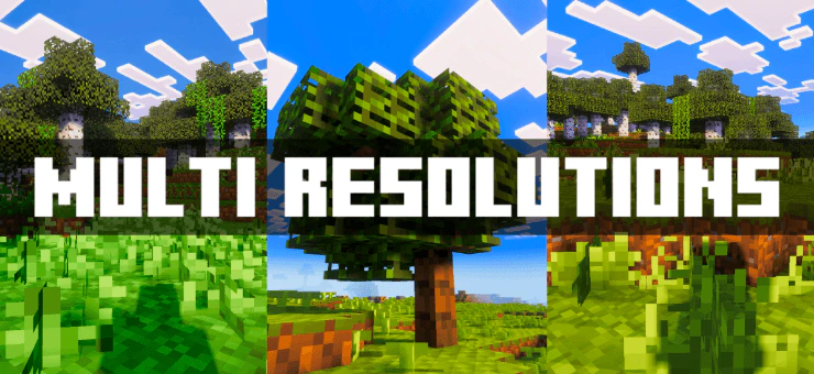 Multi Resolutions Texture Pack (26.x, 1.21) – MCPE/Bedrock