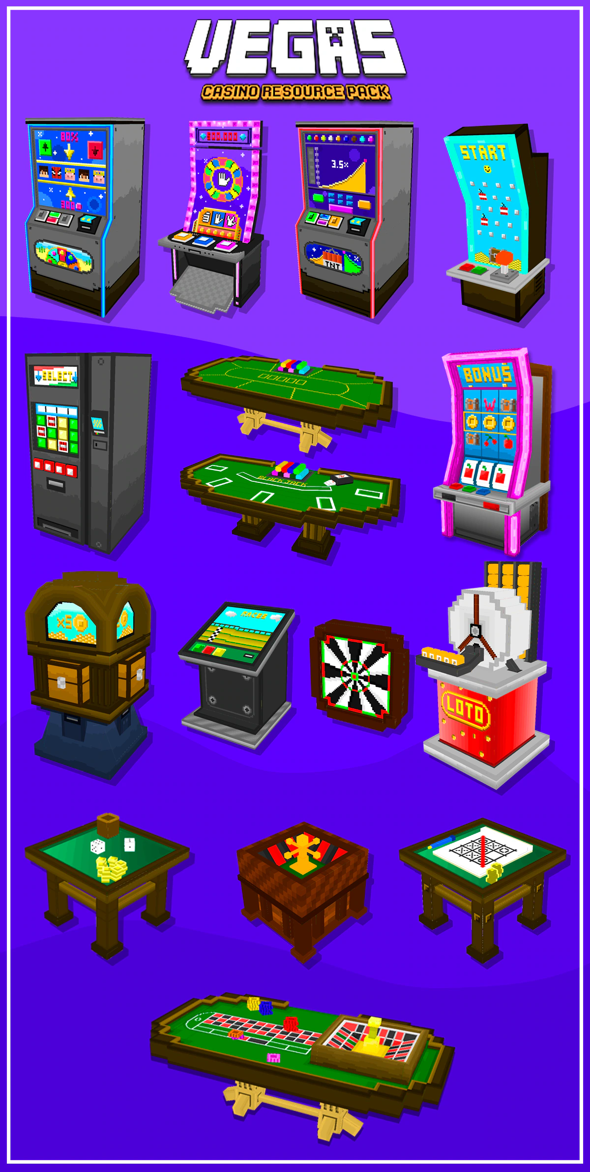 Casino Machines Texture Pack (26.x, 1.21) – MCPE/Bedrock — screenshot 1