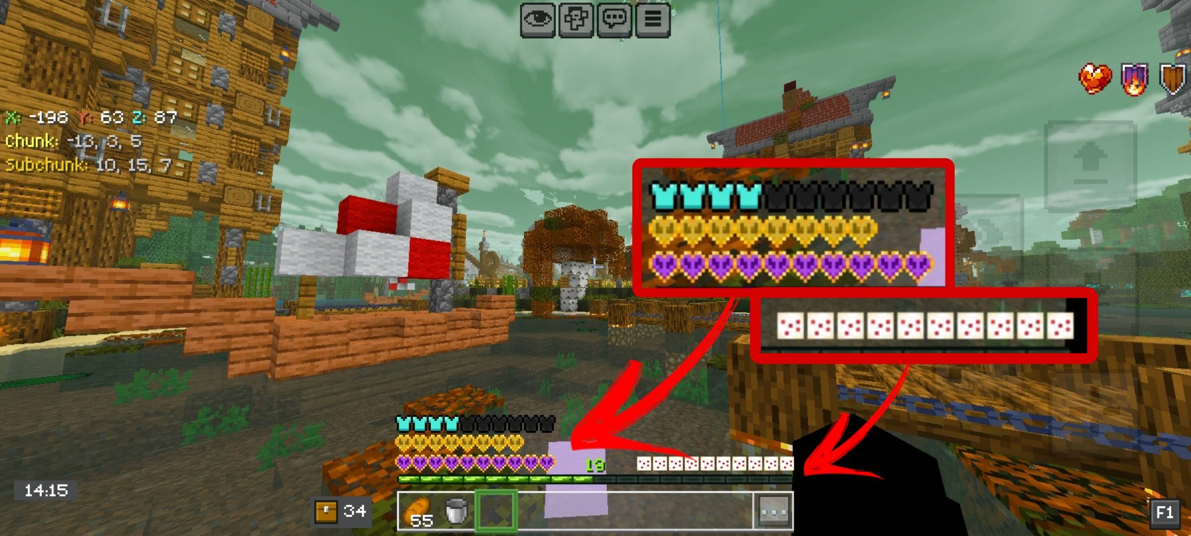 Immersive Hearts Texture Pack (1.21, 1.20) – MCPE/Bedrock — screenshot 1