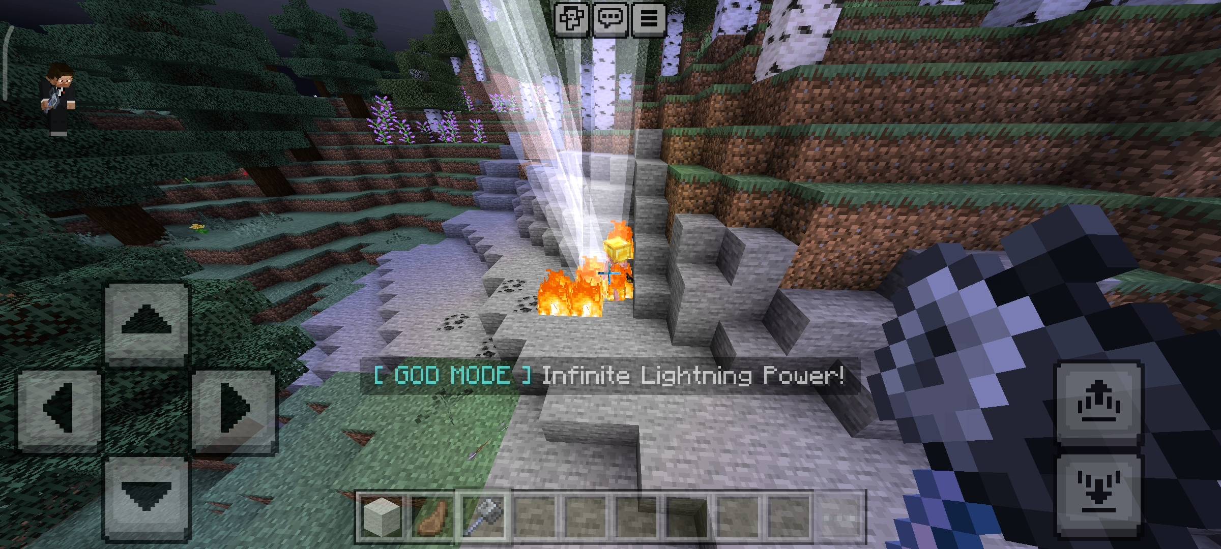 RR Thor's Hammer Lightning Mace Addon (26.x, 1.21) – MCPE/Bedrock Mod — screenshot 1