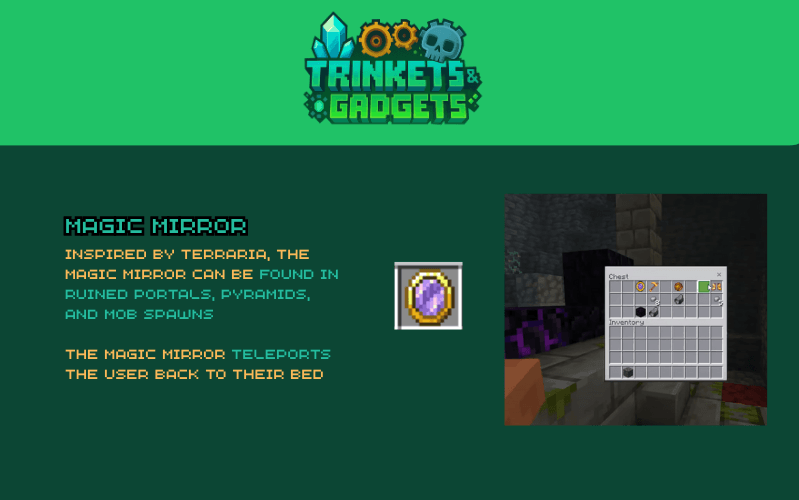 Trinkets & Gadgets Addon (26.x, 1.21) – MCPE/Bedrock Mod