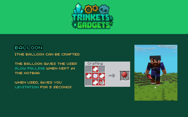 Trinkets & Gadgets Addon (26.x, 1.21) – MCPE/Bedrock Mod — screenshot 3