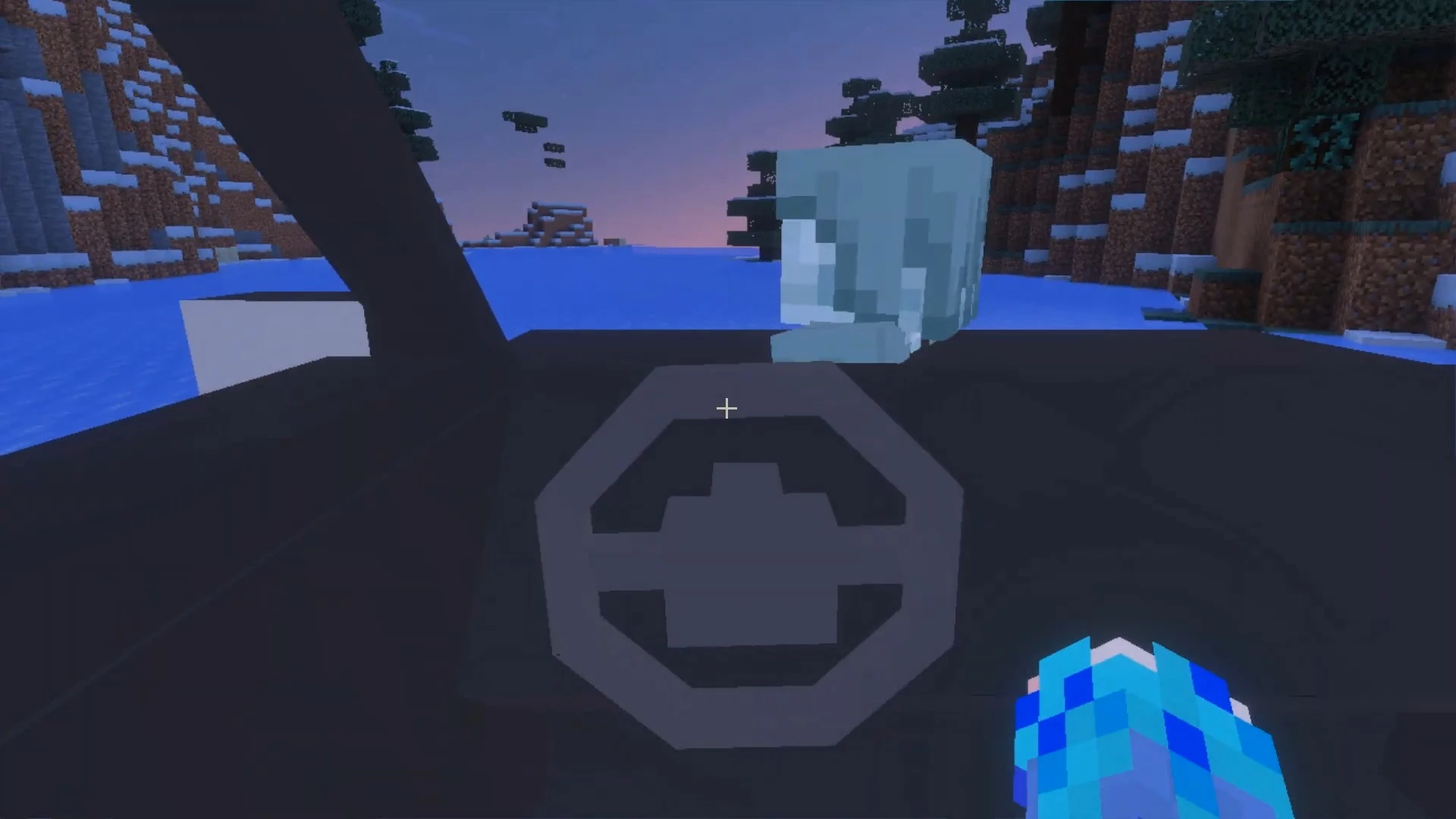Police Car with Dynamic Light Addon (26.x, 1.21) – MCPE/Bedrock Mod — screenshot 1