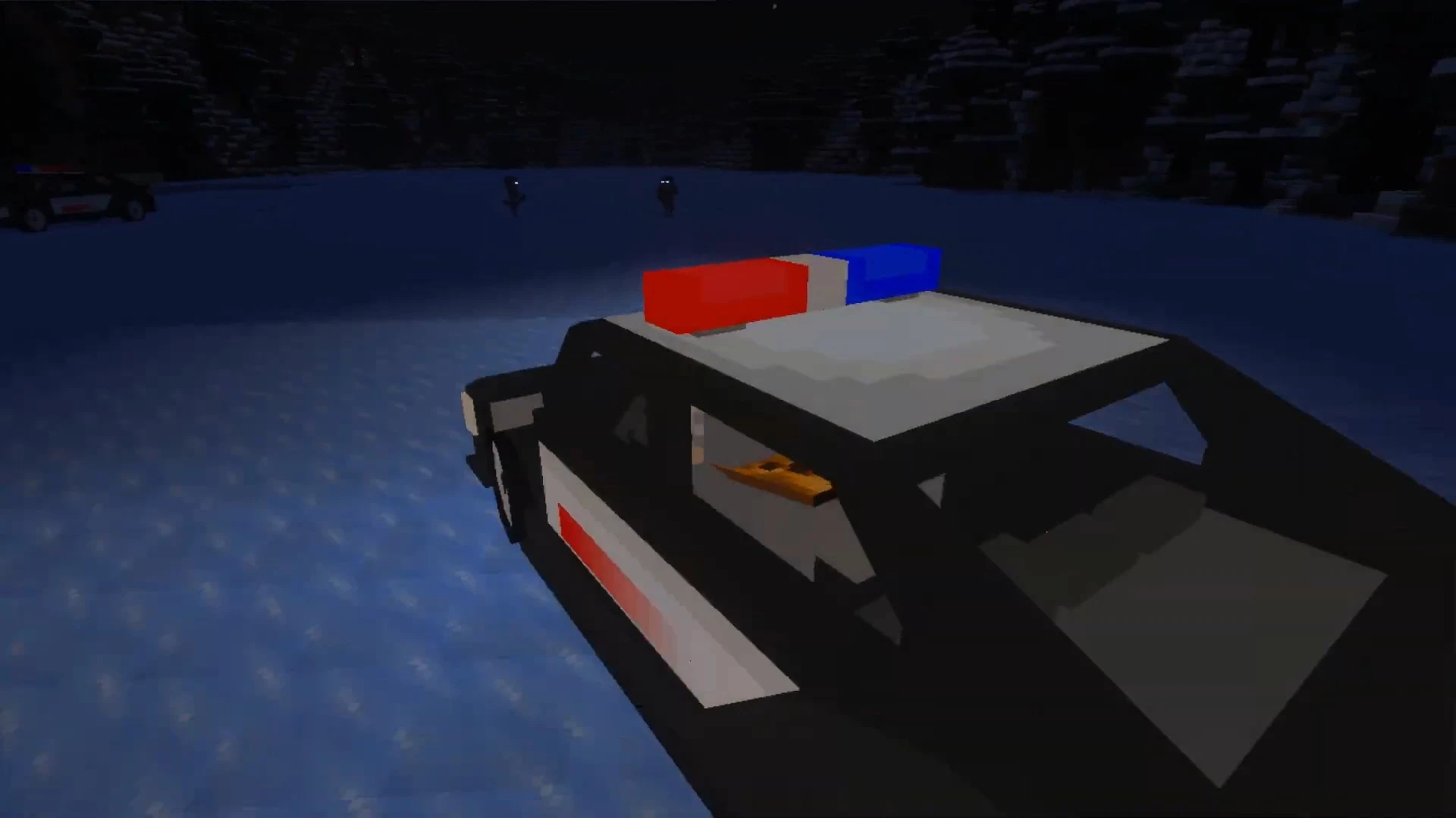Police Car with Dynamic Light Addon (26.x, 1.21) – MCPE/Bedrock Mod — screenshot 2