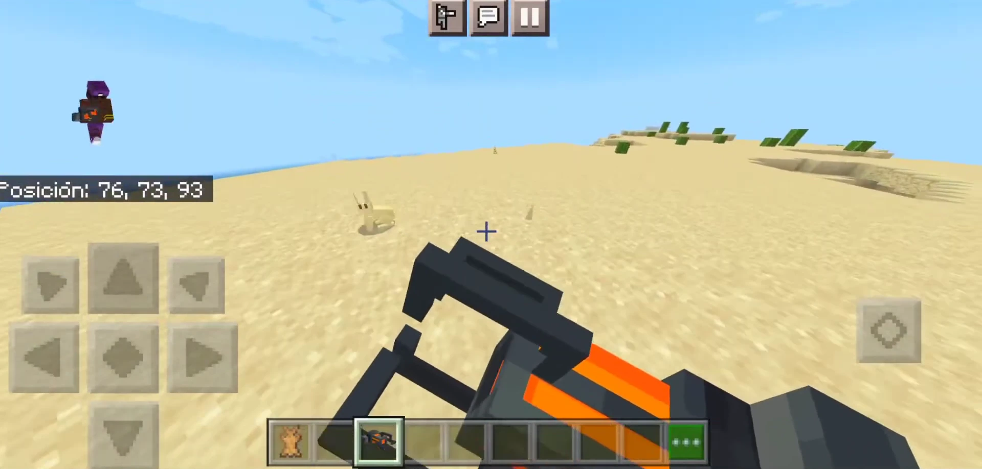Gravity Guns 3D Addon (26.x, 1.21) – MCPE/Bedrock Mod — screenshot 1