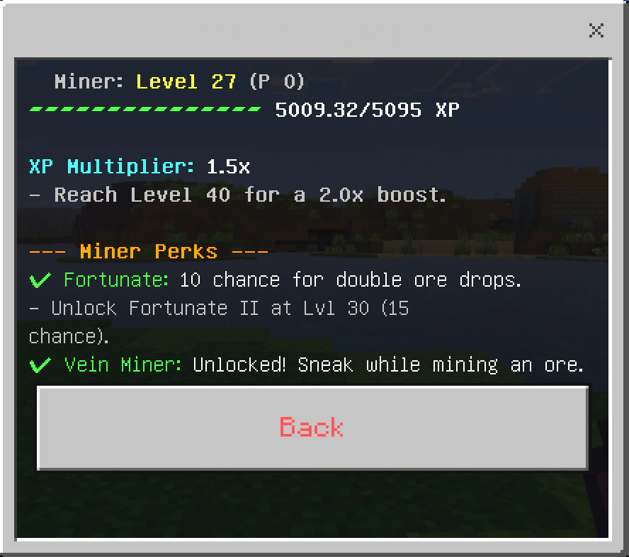 RPG Skills and Prestige Addon (26.x, 1.21) – MCPE/Bedrock Mod — screenshot 5