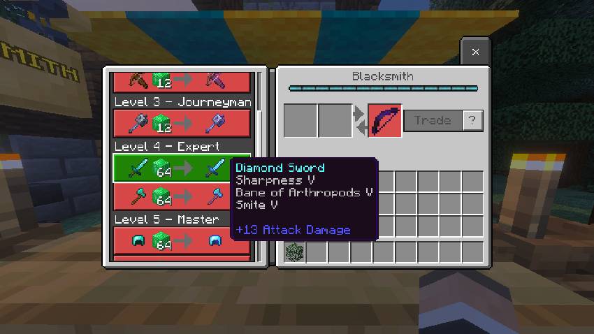 Blacksmith Villager MCD Addon (1.21, 1.20) – MCPE/Bedrock Mod — screenshot 1