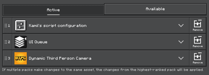 UI Queue Addon (26.x, 1.21) – MCPE/Bedrock Script — screenshot 1