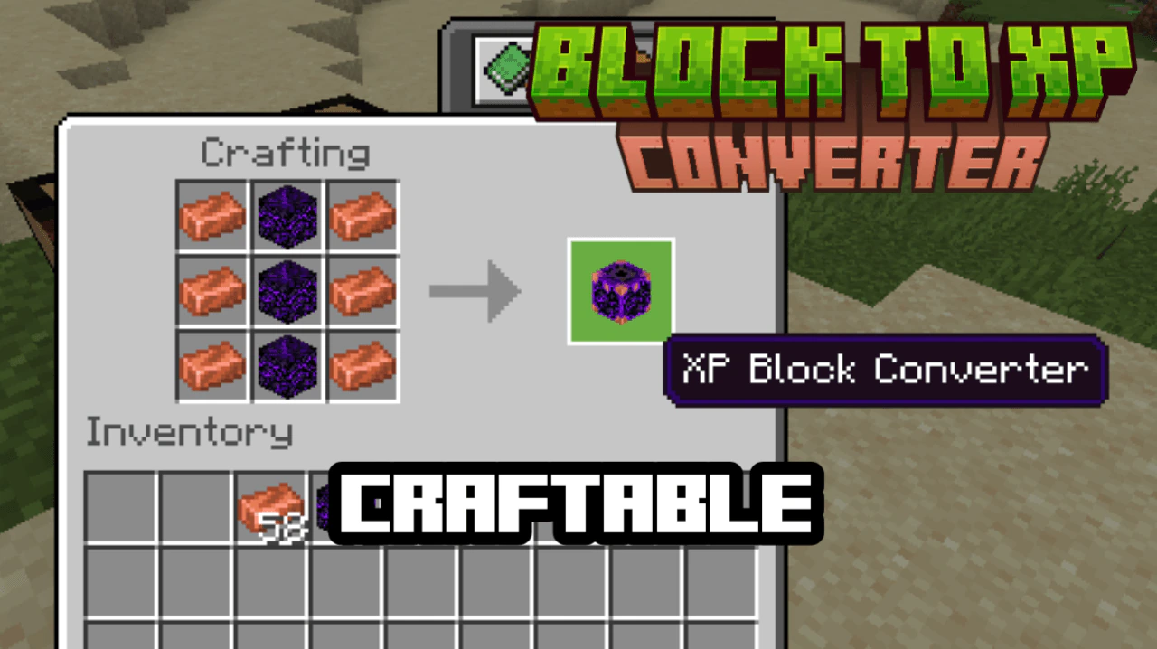 Block To Xp Converter Addon (1.21, 1.20) – MCPE/Bedrock Mod — screenshot 3