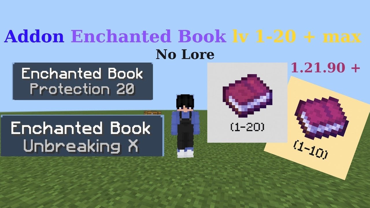 Extended Enchanted Books Tier Addon (26.x, 1.21) – MCPE/Bedrock Mod