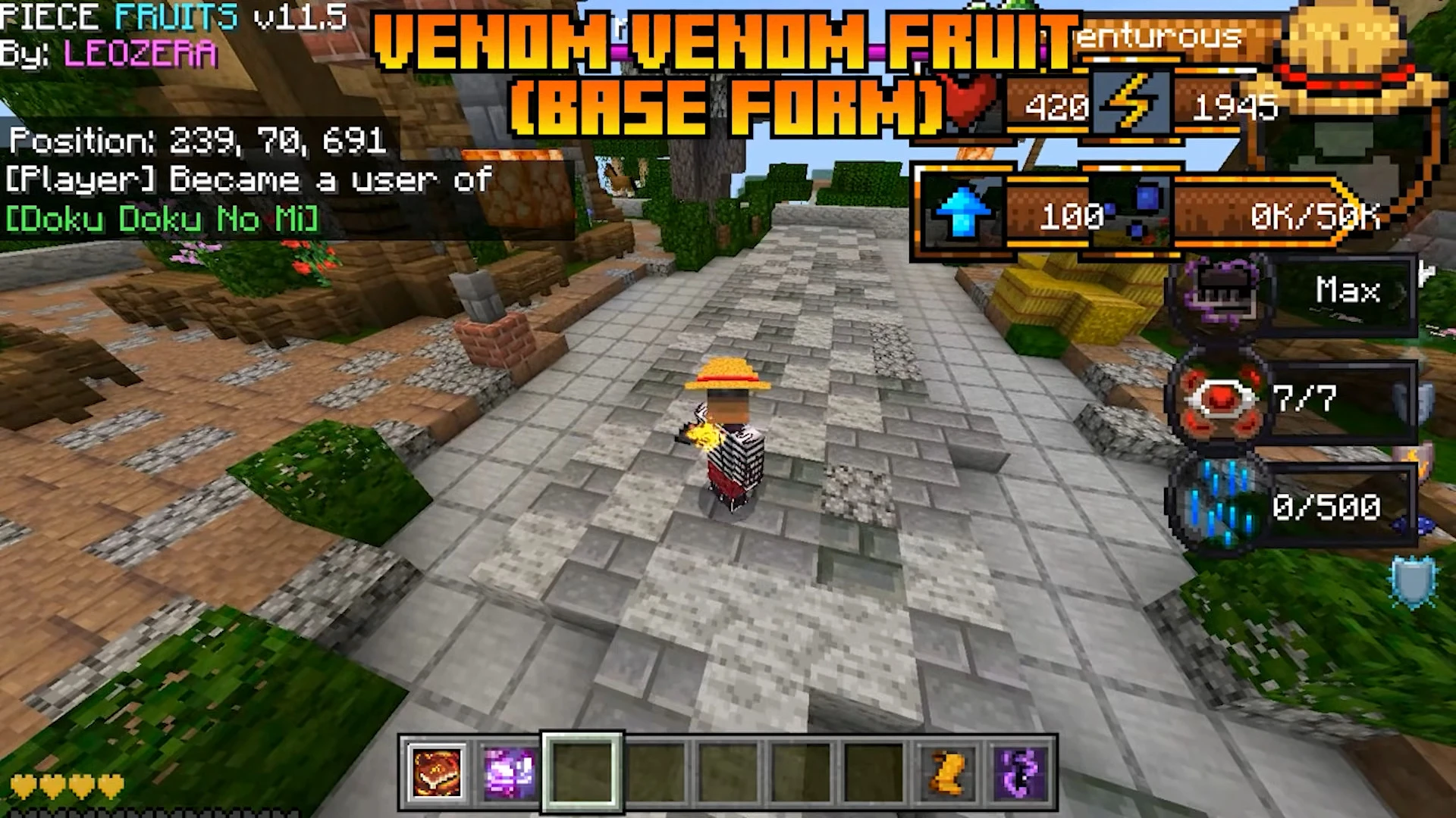Piece Fruits Addon (26.x, 1.21) – MCPE/Bedrock Mod — screenshot 2