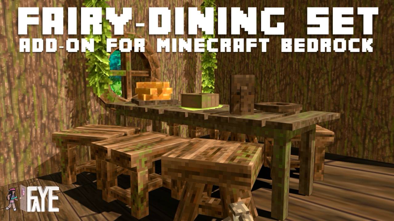 The Faye Fairy Dining Set Addon (26.x, 1.21) – MCPE/Bedrock Mod