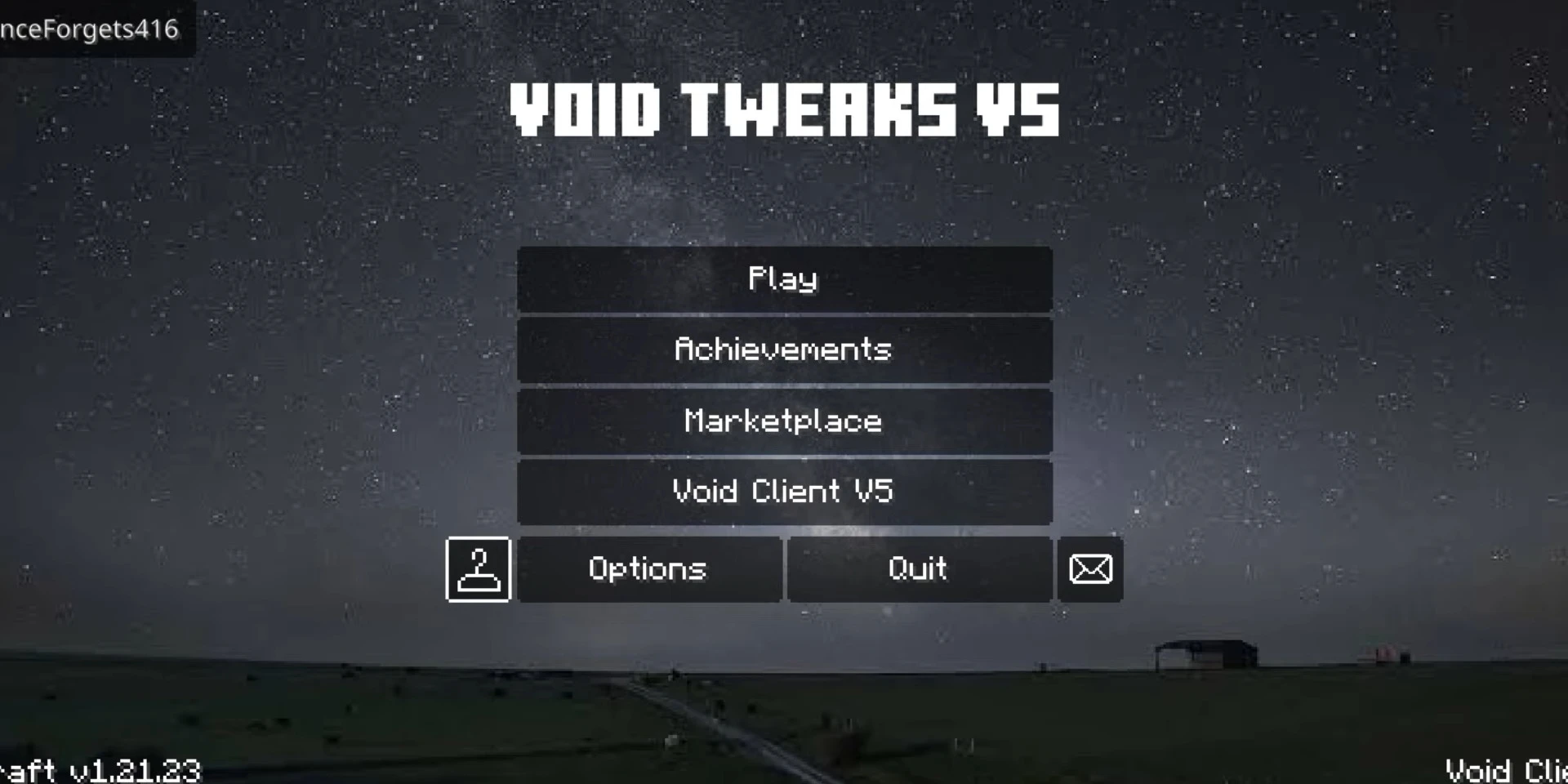 Void Tweaks Client (26.x, 1.21) – MCPE/Bedrock Pack — screenshot 1