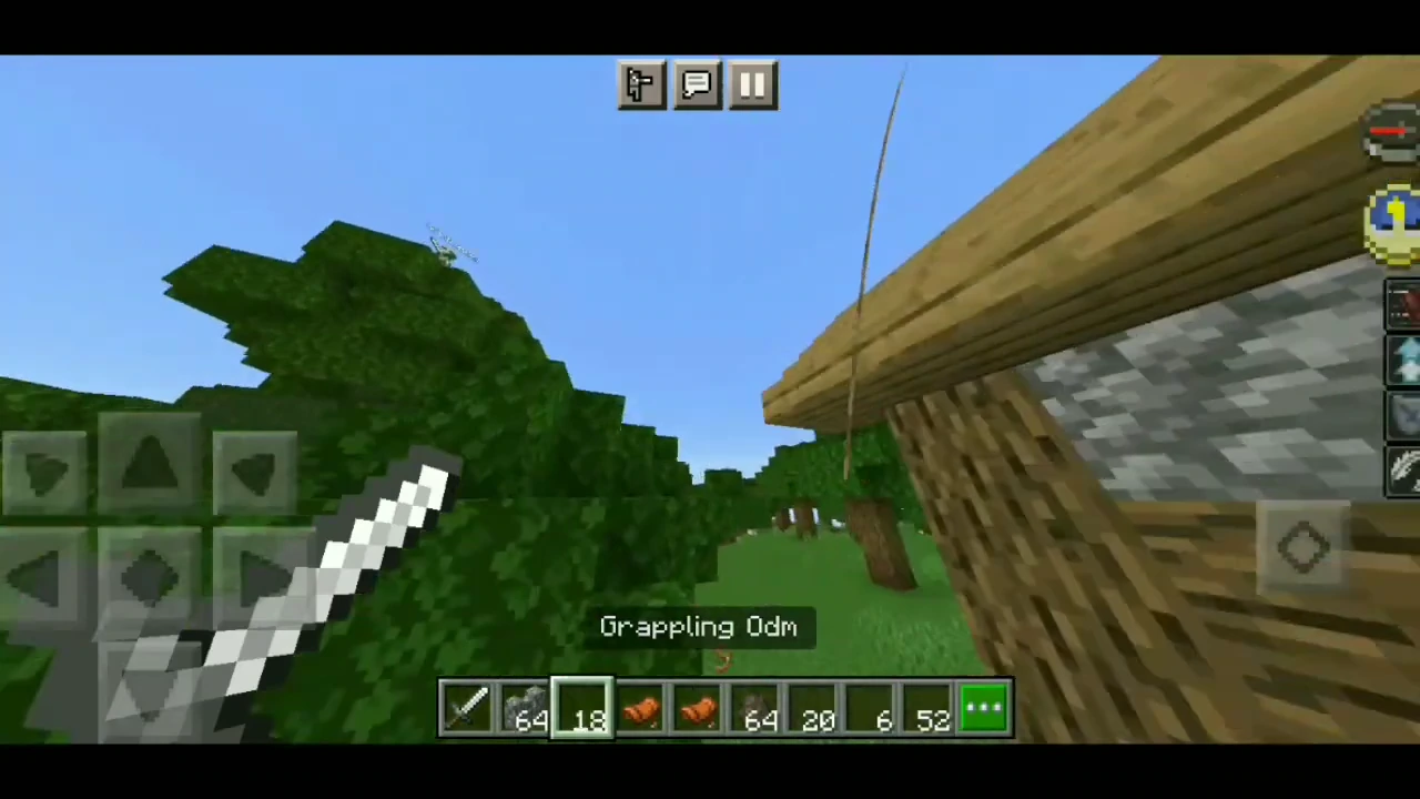 Shingeki No Kyojin Odm Gear Addon (26.x, 1.21) – MCPE/Bedrock Mod — screenshot 1