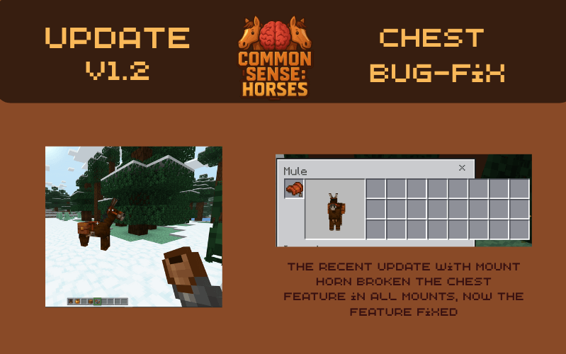 Common Sense: Horses Addon (26.x, 1.21) – MCPE/Bedrock Mod — screenshot 4
