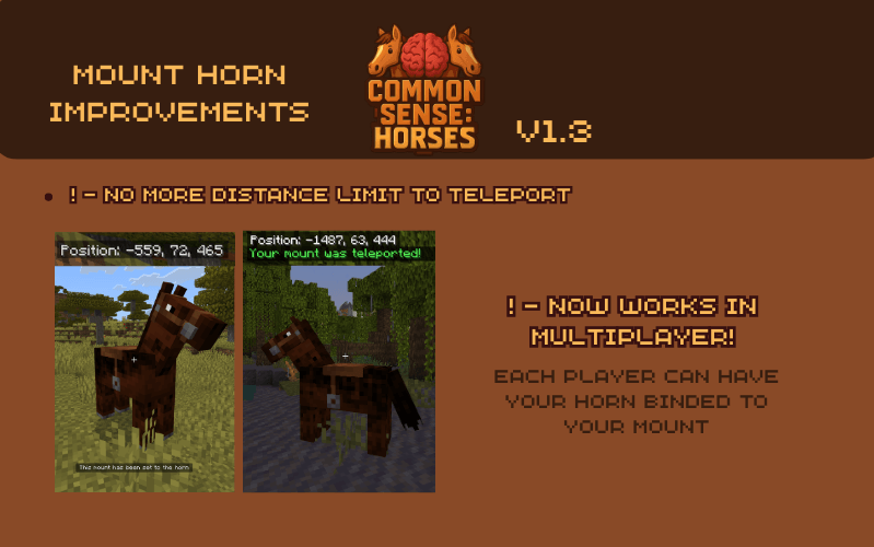 Common Sense: Horses Addon (26.x, 1.21) – MCPE/Bedrock Mod — screenshot 6