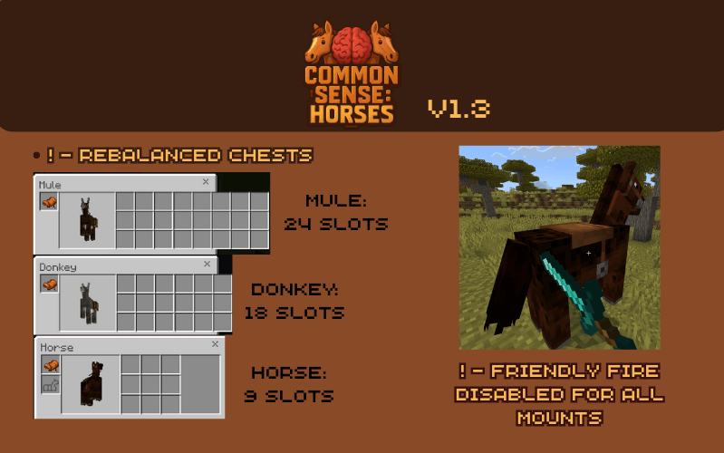 Common Sense: Horses Addon (26.x, 1.21) – MCPE/Bedrock Mod — screenshot 7