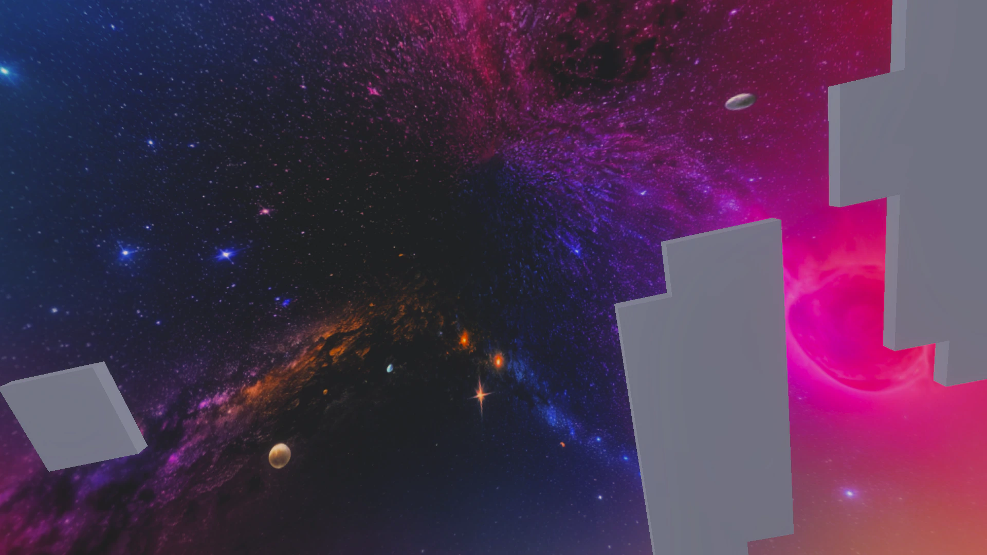 Colorful Space with Planets Texture Pack (1.21, 1.20) – MCPE/Bedrock — screenshot 4