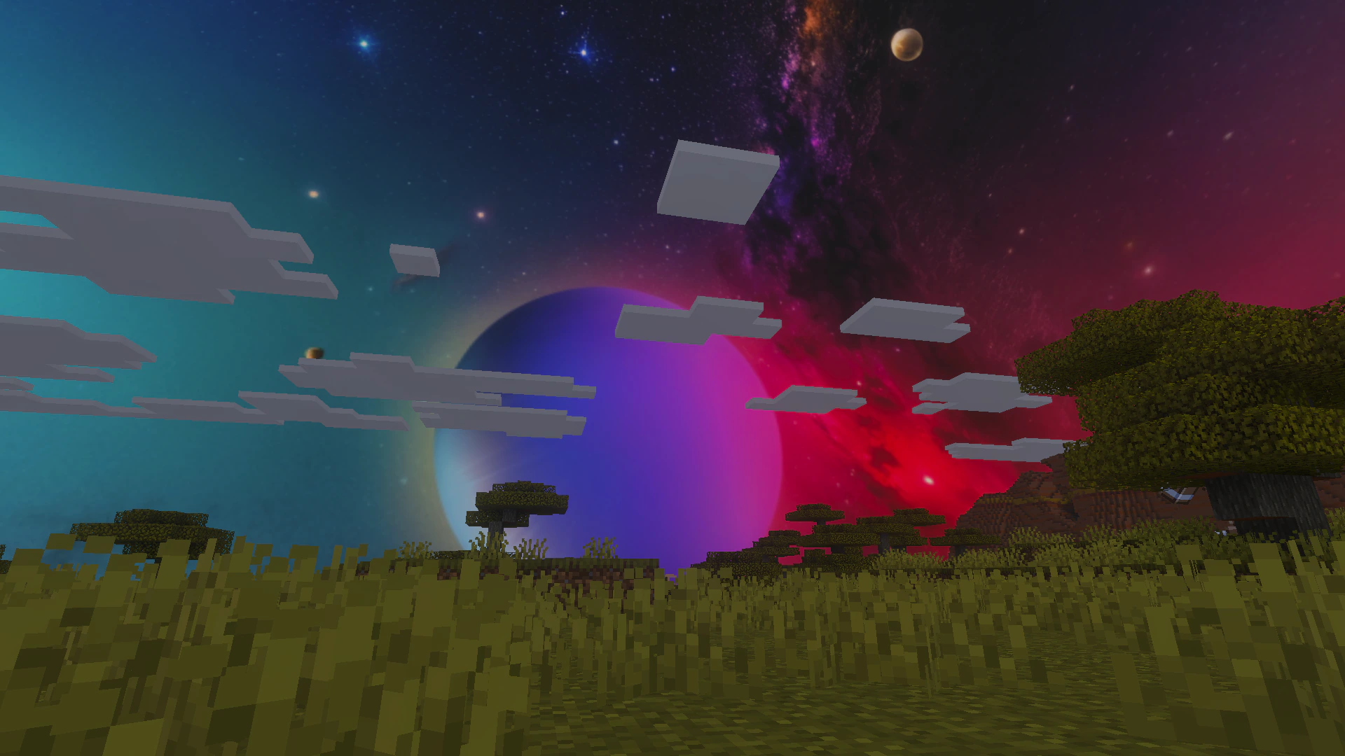 Colorful Space with Planets Texture Pack (1.21, 1.20) – MCPE/Bedrock — screenshot 5