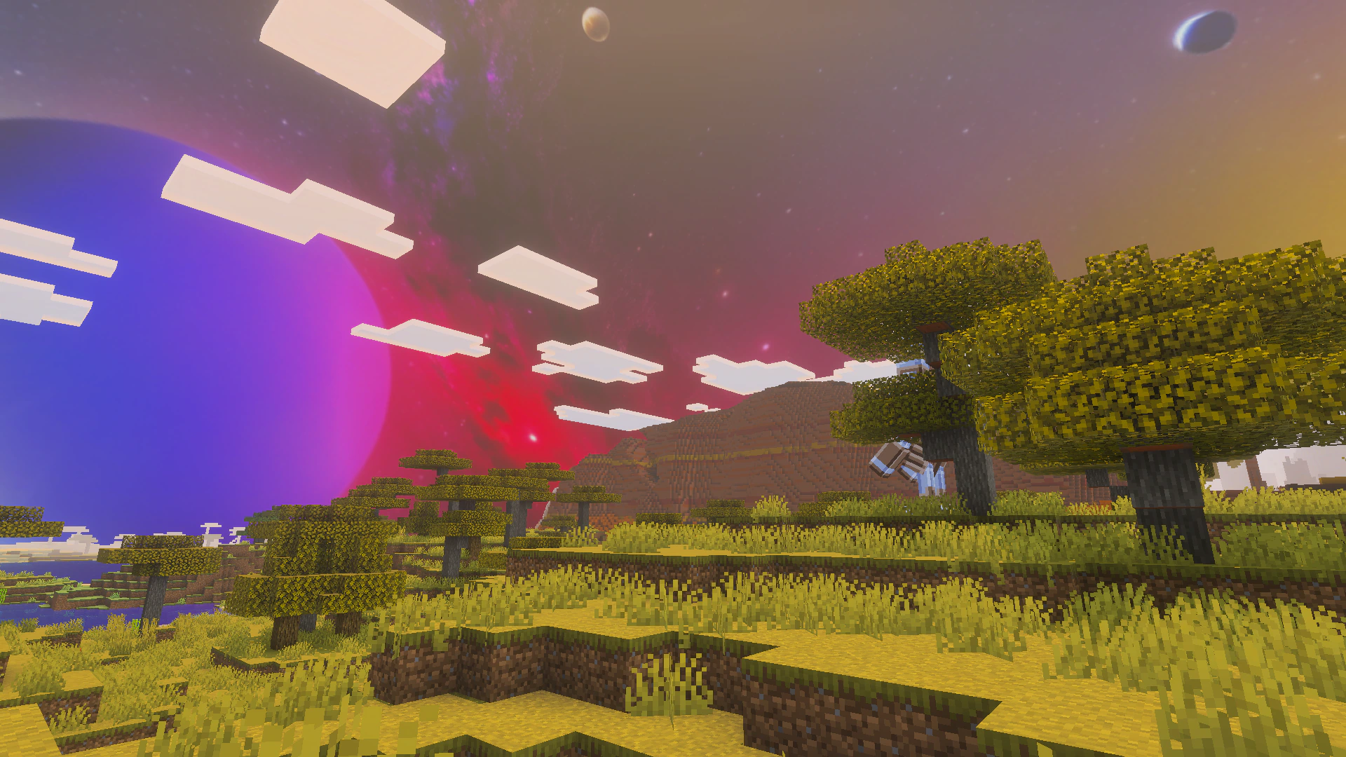 Colorful Space with Planets Texture Pack (1.21, 1.20) – MCPE/Bedrock — screenshot 7