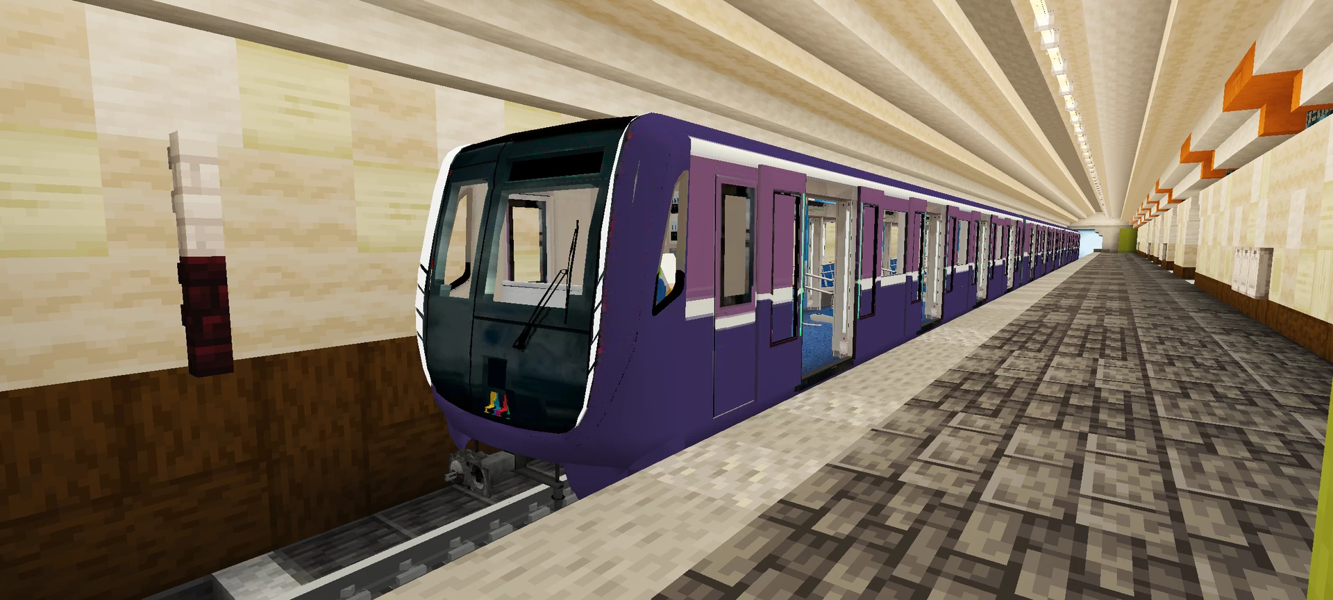 Baku Metro Addon (26.x, 1.21) – MCPE/Bedrock Mod — screenshot 6