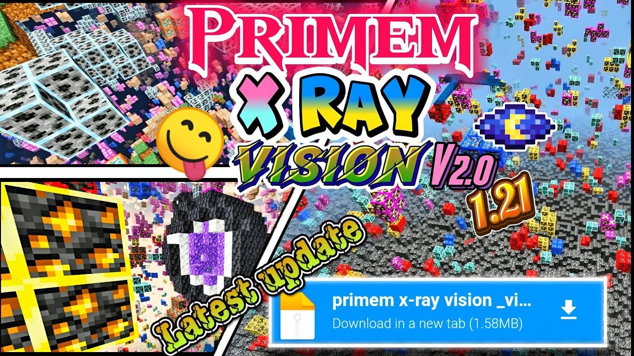 Premium X Ray and Outlined Blocked Addon (1.21, 1.20) – MCPE/Bedrock Mod
