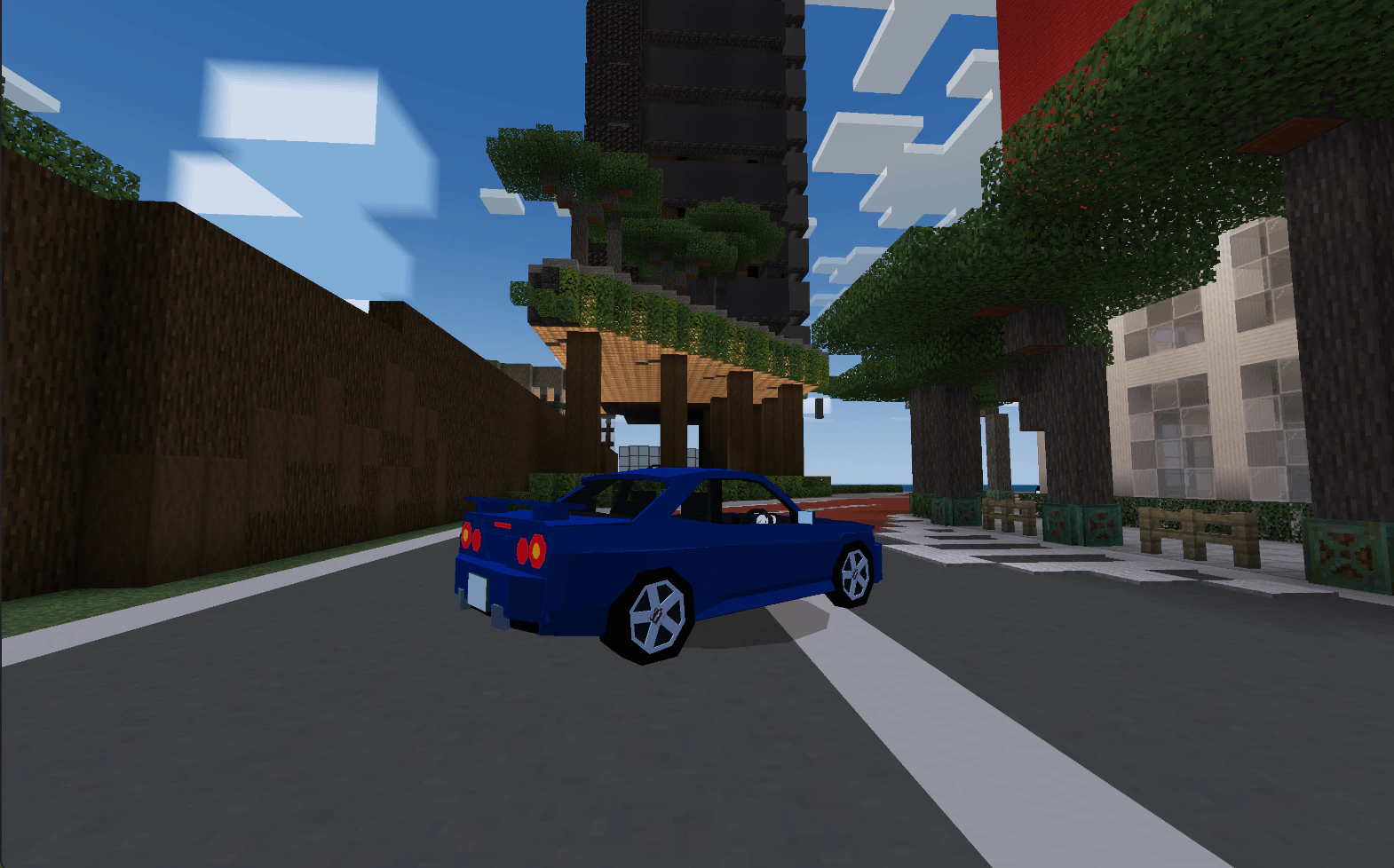 Nissan R34 GTR Addon (1.21, 1.20) – MCPE/Bedrock Mod — screenshot 1