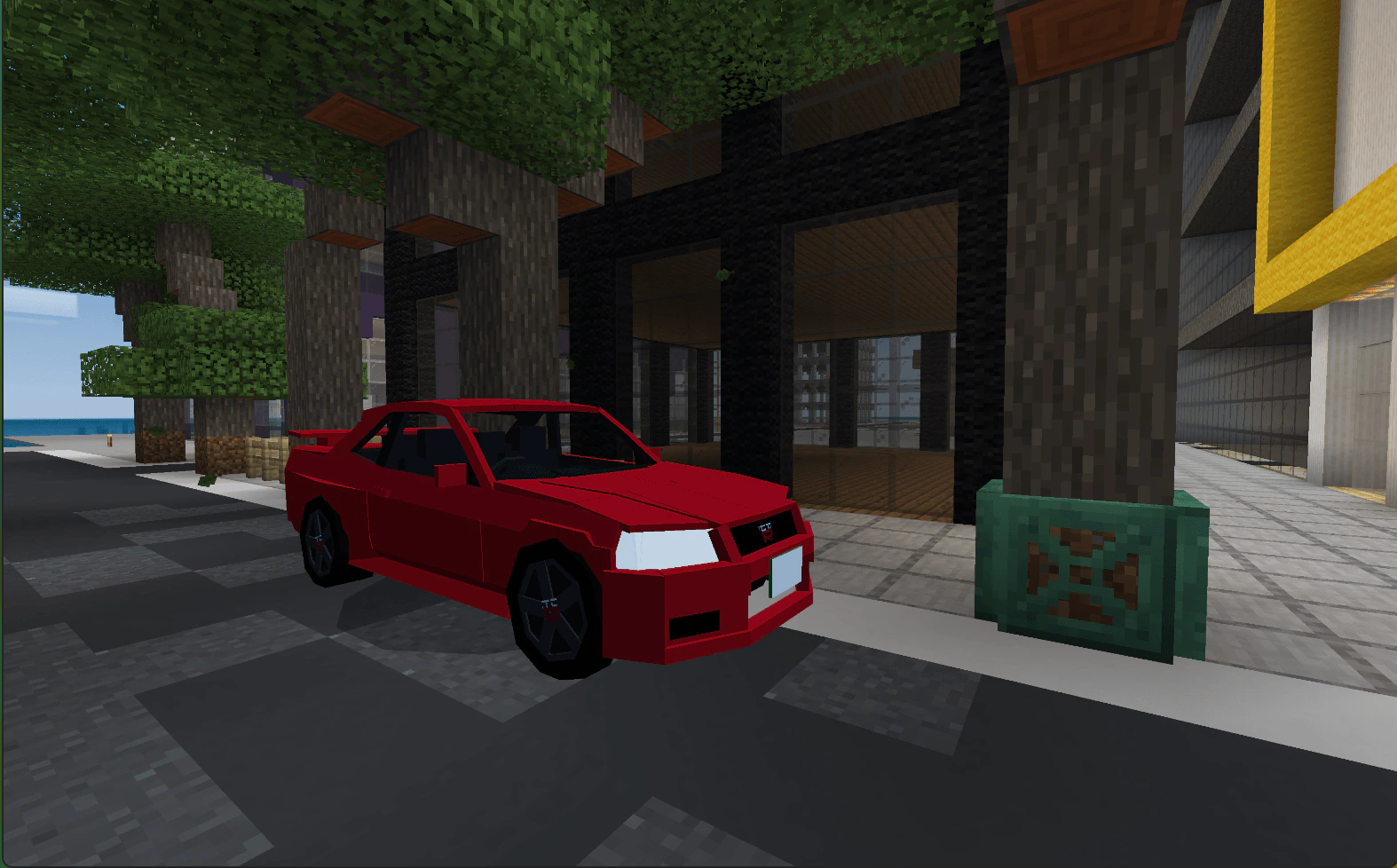 Nissan R34 GTR Addon (1.21, 1.20) – MCPE/Bedrock Mod — screenshot 4