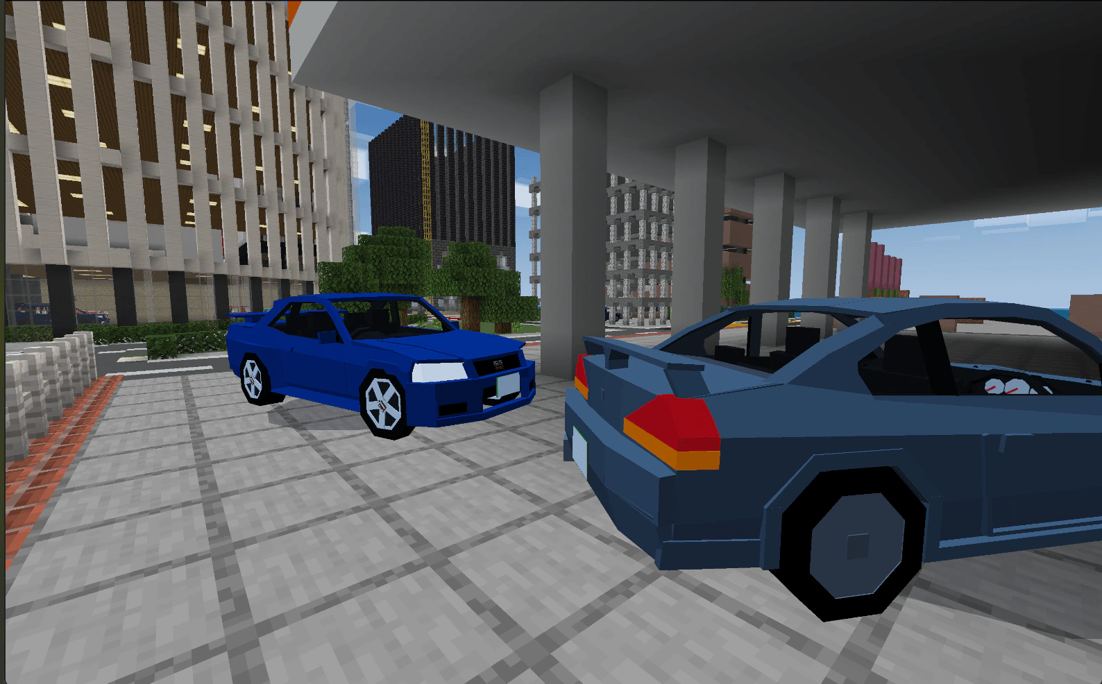 Nissan R34 GTR Addon (1.21, 1.20) – MCPE/Bedrock Mod — screenshot 6