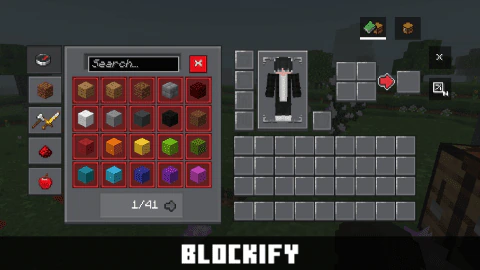Blockify GUI Overhaul Texture Pack (1.21, 1.20) – MCPE/Bedrock — screenshot 6