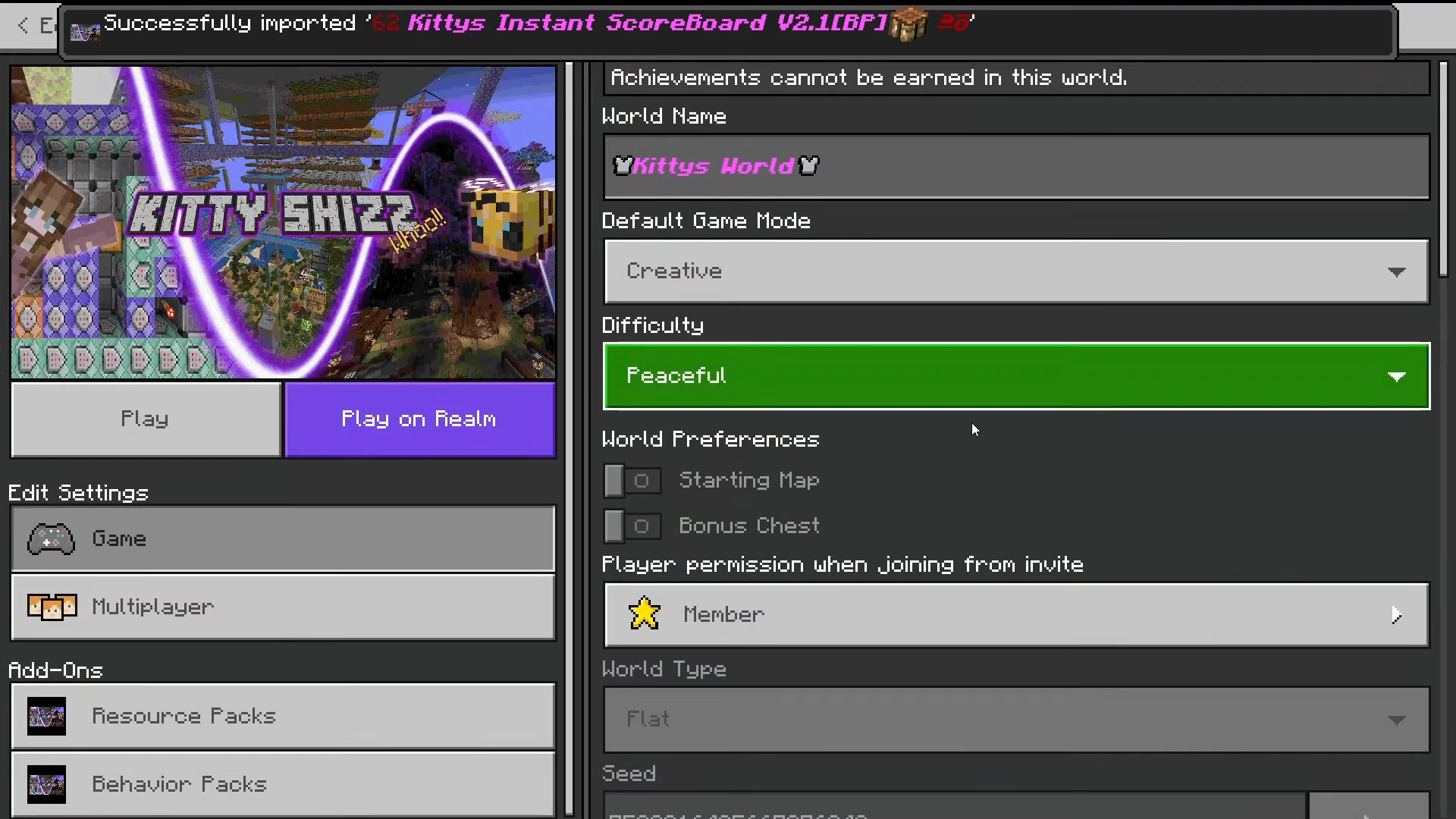 Kittys Instant Scoreboard Addon (26.x, 1.21) – MCPE/Bedrock Mod — screenshot 4
