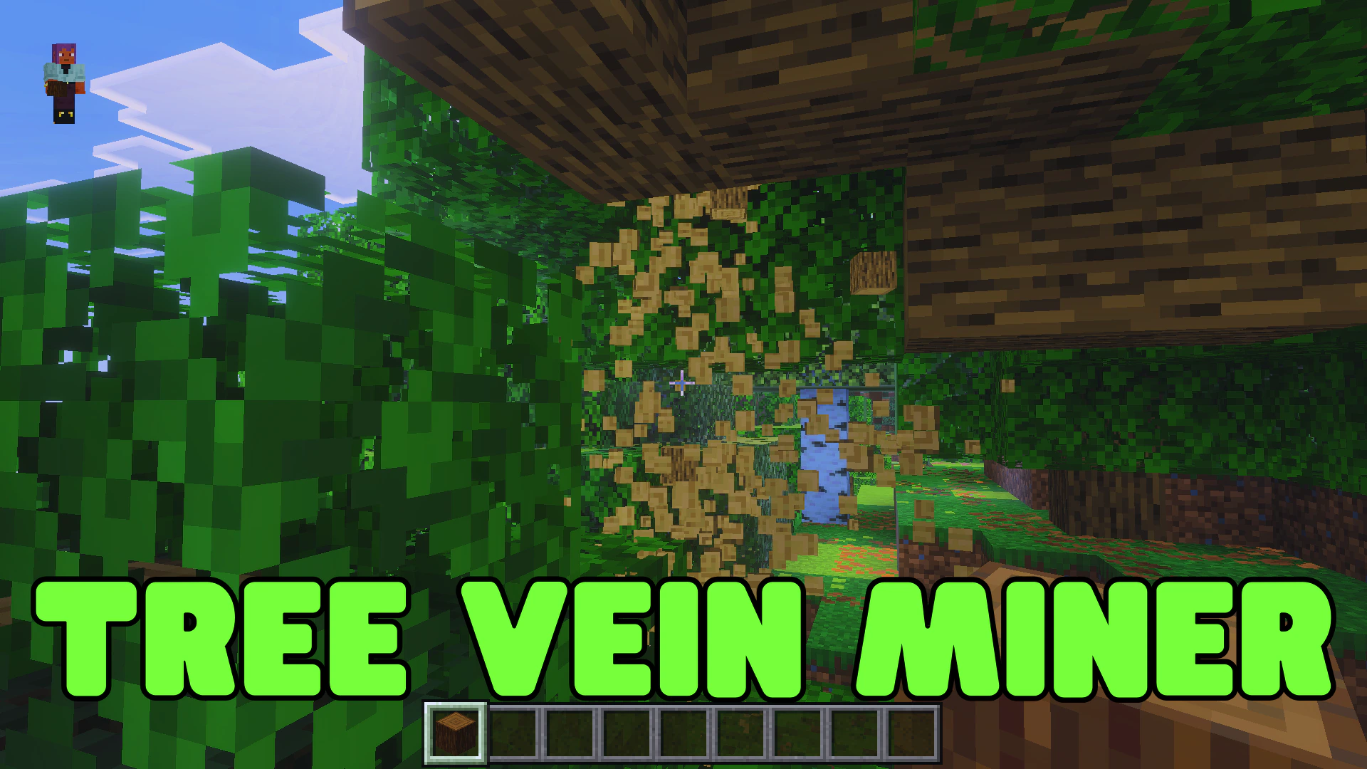Tree Vein Miner Addon (26.x, 1.21) – MCPE/Bedrock Mod