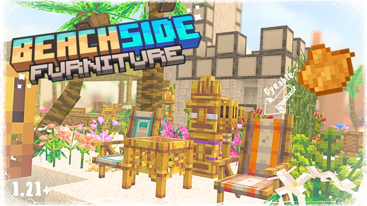 Beachside Furniture Addon (26.x, 1.21) – MCPE/Bedrock Mod