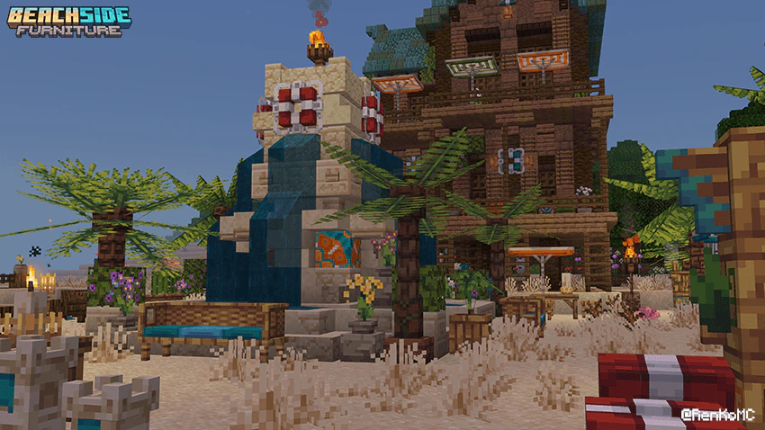 Beachside Furniture Addon (26.x, 1.21) – MCPE/Bedrock Mod — screenshot 2