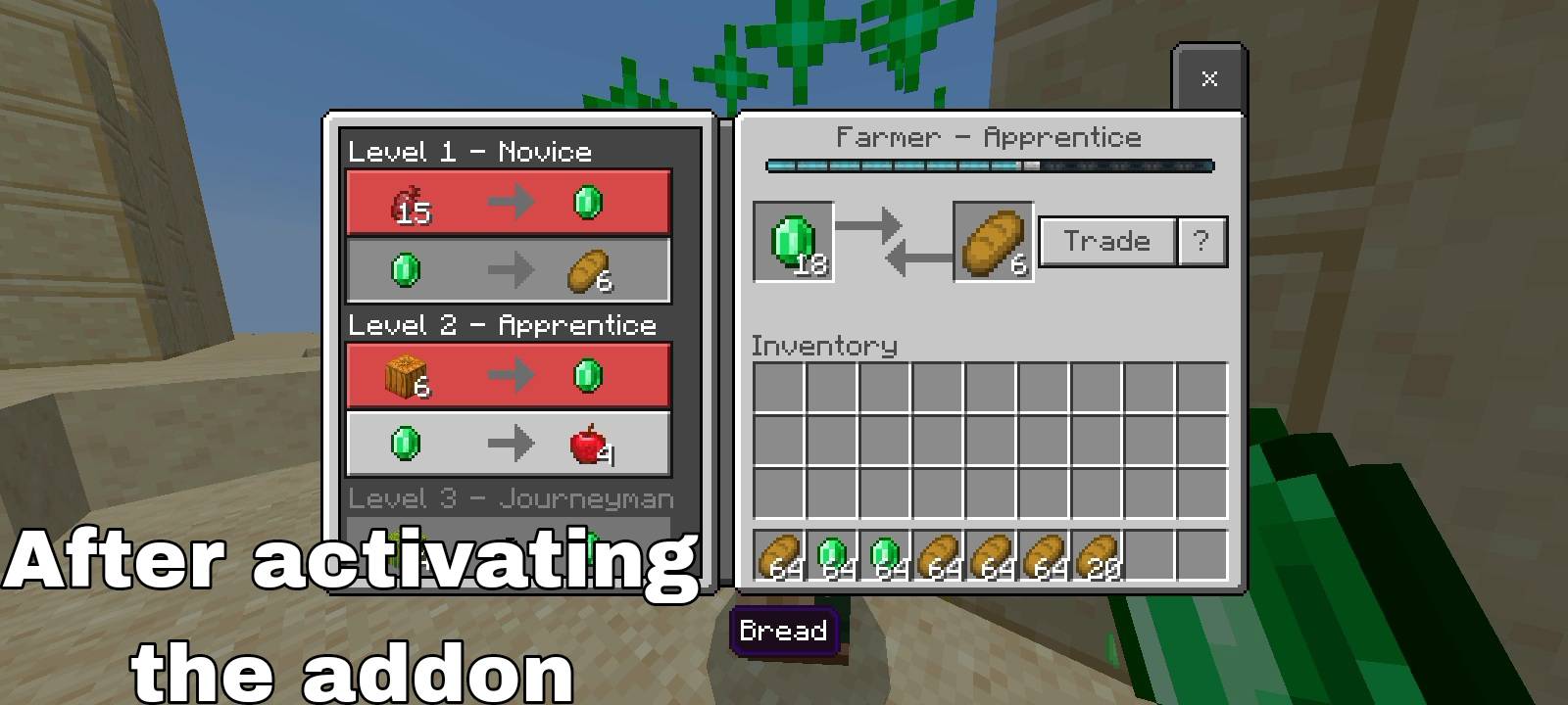Infinite Villager Trades Addon (26.x, 1.21) – MCPE/Bedrock Mod — screenshot 3