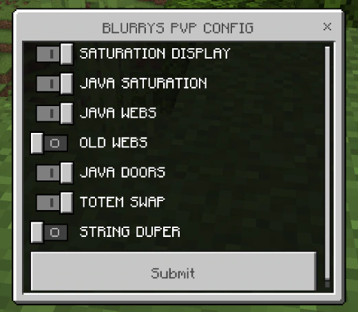 Blurry's Java PvP Addon (26.x, 1.21) – MCPE/Bedrock Mod — screenshot 5