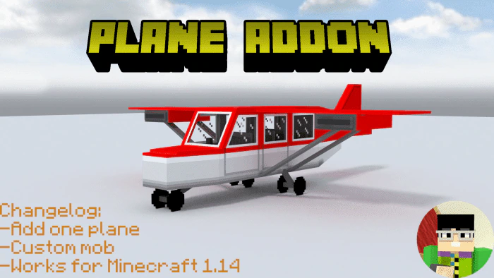 Plane Addon (1.21, 1.20) – MCPE/Bedrock Mod — screenshot 1