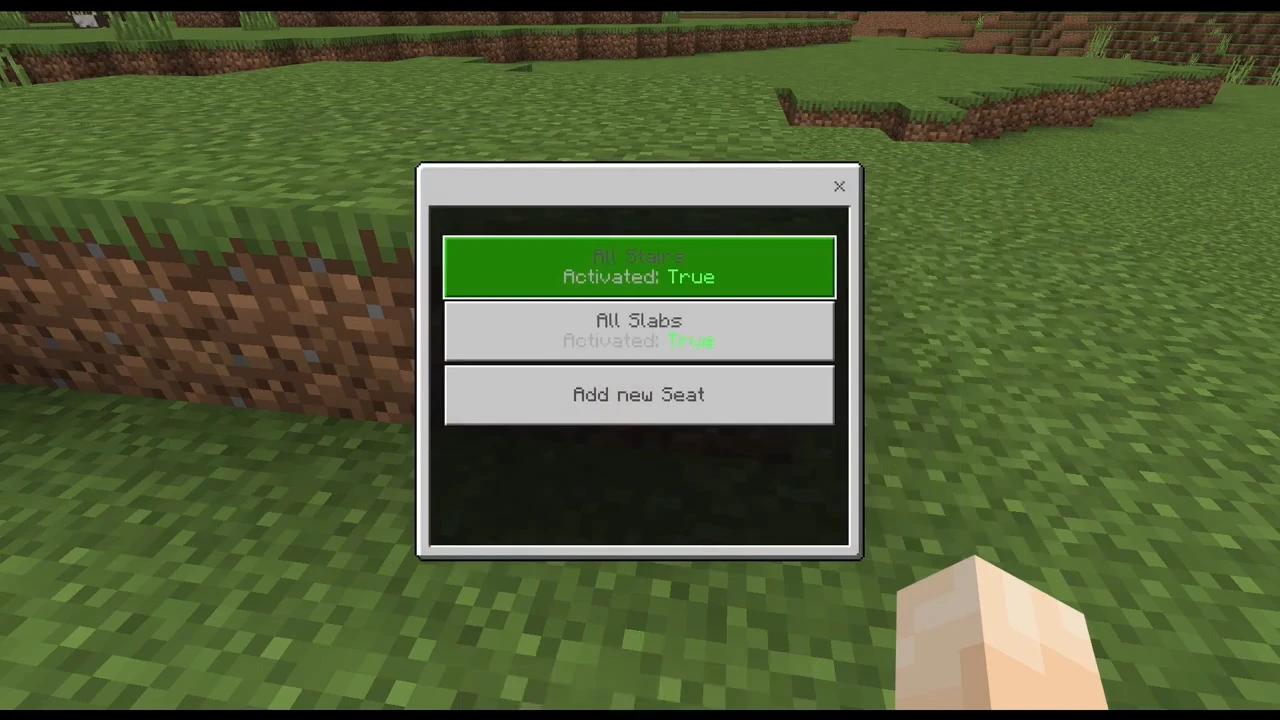 Sit on Stairs Addon (1.21, 1.20) – MCPE/Bedrock Mod — screenshot 3