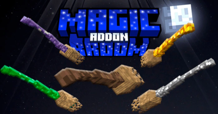 Magic Broom Addon (1.21, 1.20) – MCPE/Bedrock Mod