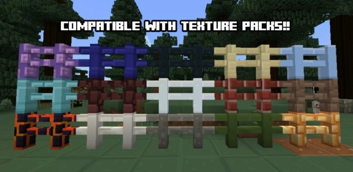 More Fences Addon (1.21, 1.20) – MCPE/Bedrock Mod — screenshot 3