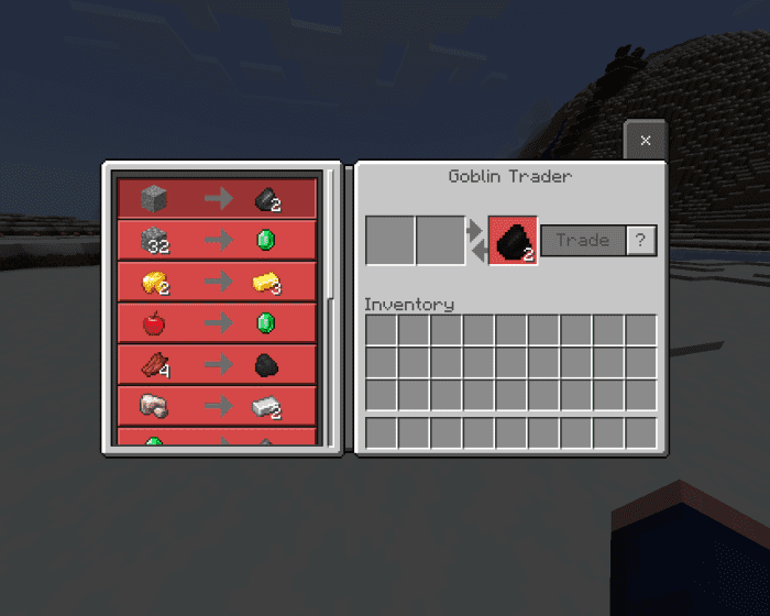 Goblin Traders Addon (1.21, 1.20) – MCPE/Bedrock Mod — screenshot 1