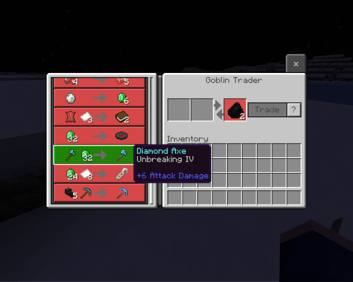 Goblin Traders Addon (1.21, 1.20) – MCPE/Bedrock Mod — screenshot 2