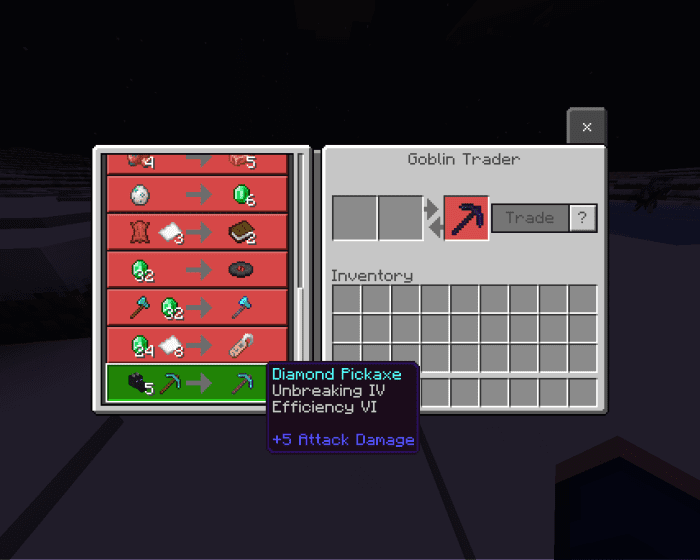 Goblin Traders Addon (1.21, 1.20) – MCPE/Bedrock Mod — screenshot 3