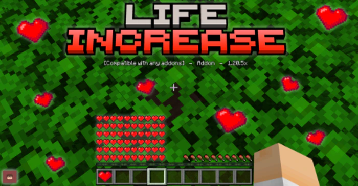 Life Increase Addon (26.x, 1.21) – MCPE/Bedrock Mod