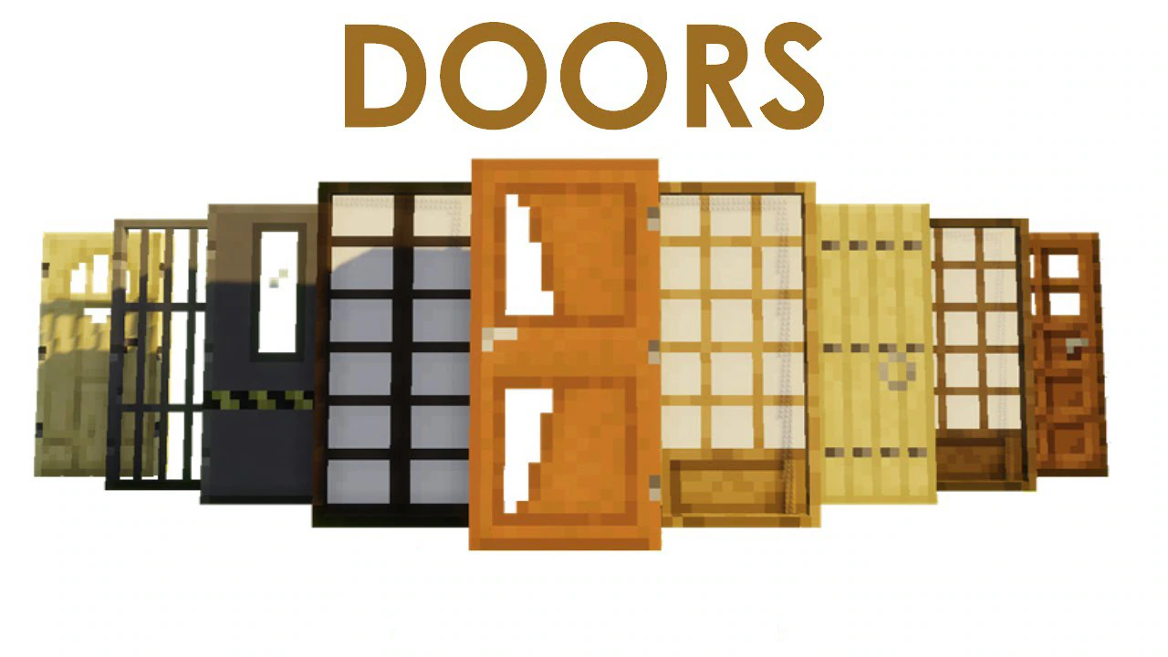 Colorful Doors Addon (26.x, 1.21) – MCPE/Bedrock Mod