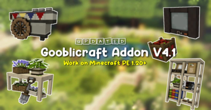 Gooblicraft Furniture Addon (26.x, 1.21) – MCPE/Bedrock Mod