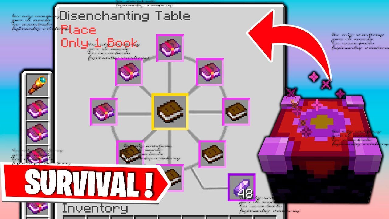 Disenchanter Table Addon (1.21, 1.20) – MCPE/Bedrock Mod