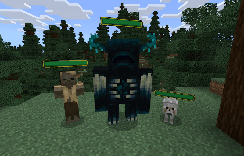Health Bars FWS Addon (26.x, 1.21) – MCPE/Bedrock Mod — screenshot 2